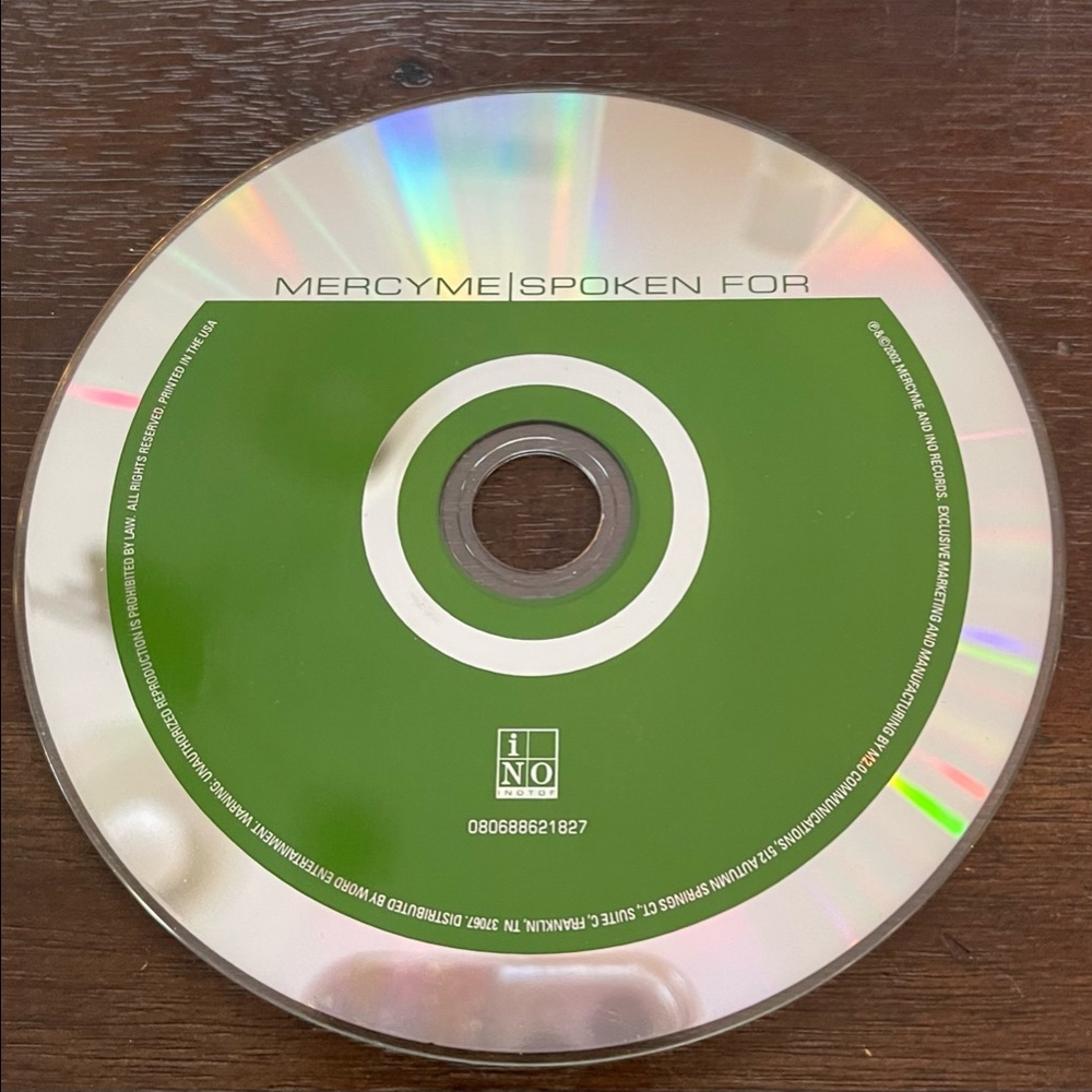 Mercy Me Spoken For CD